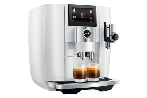 JURA J8 EA Piano White avec 73 € de café offert et 2+1 an extra de garantie