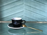 Mister Barish tasse à espresso avec soucoupe et petite cuillère by loveramics