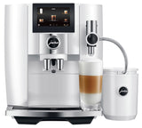 JURA J8 EA Piano White édition Latte Lover - avec 285 € de cadeaux latte lover et 2+1 an extra de garantie